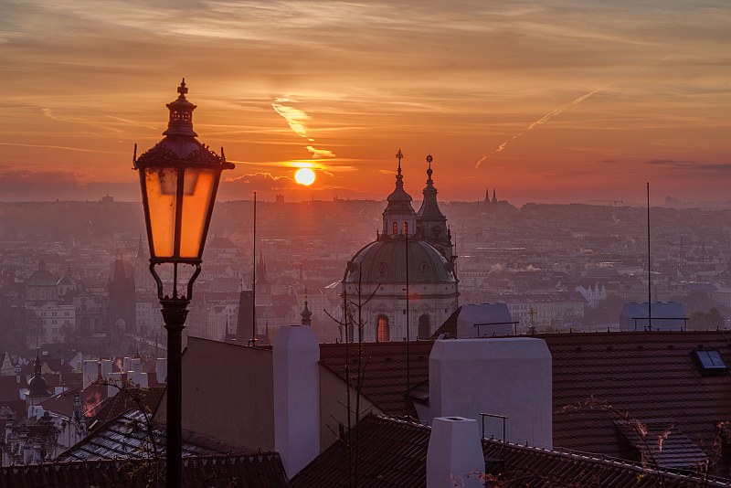 Καιρός στην Πράγα το Δεκέμβρη, θέα της πόλης από την Καστρούπολη