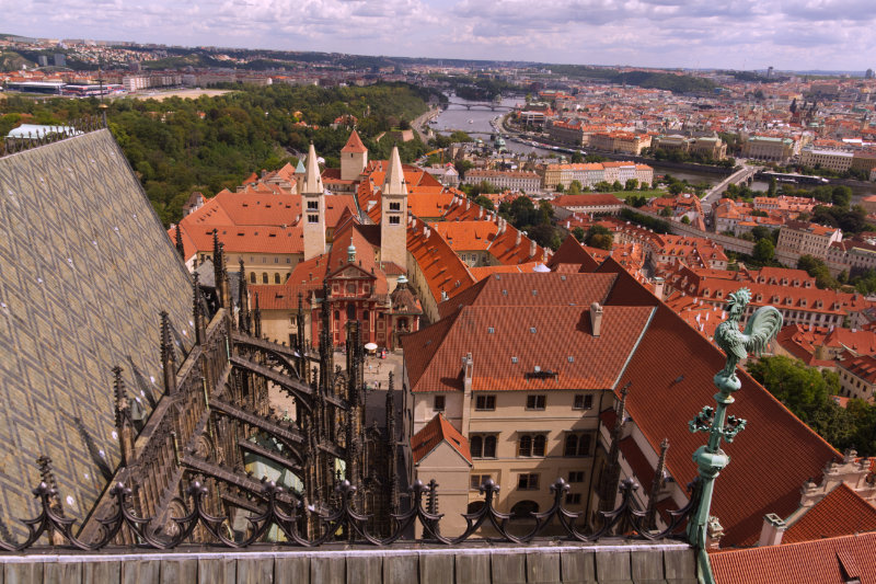 Κάστρο της Πράγας - θέα από τον Νότιο Πύργο